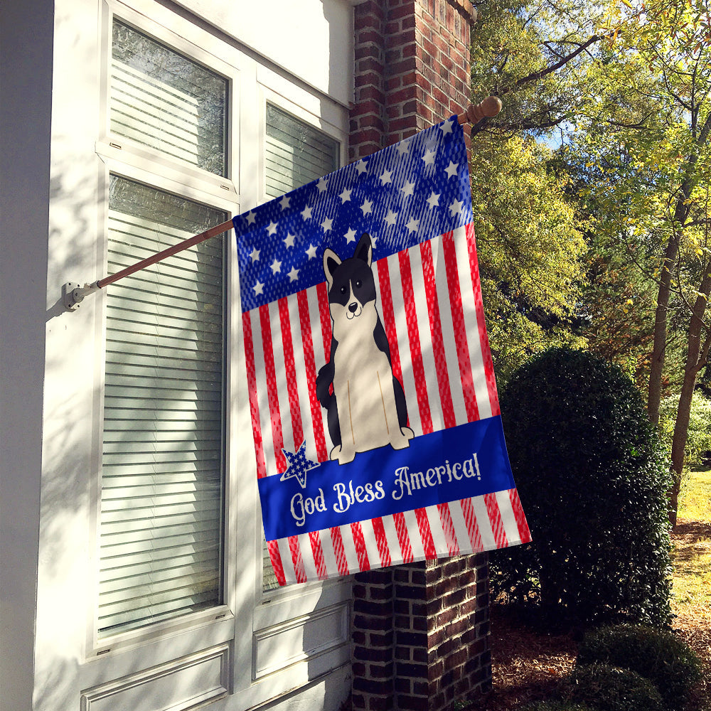 Patriotic USA Russo-European Laika Spitz House Flag 28x40 Porch Sleeve Pole Decorative Outside Yard Banner Artwork Wall Hanging, Polyester