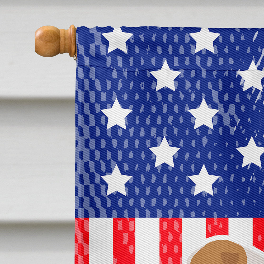 USA Patriotic Central Asian Shepherd Dog House Flag 28x40 Porch Sleeve Pole Decorative Outside Yard Banner Artwork Wall Hanging, Polyester