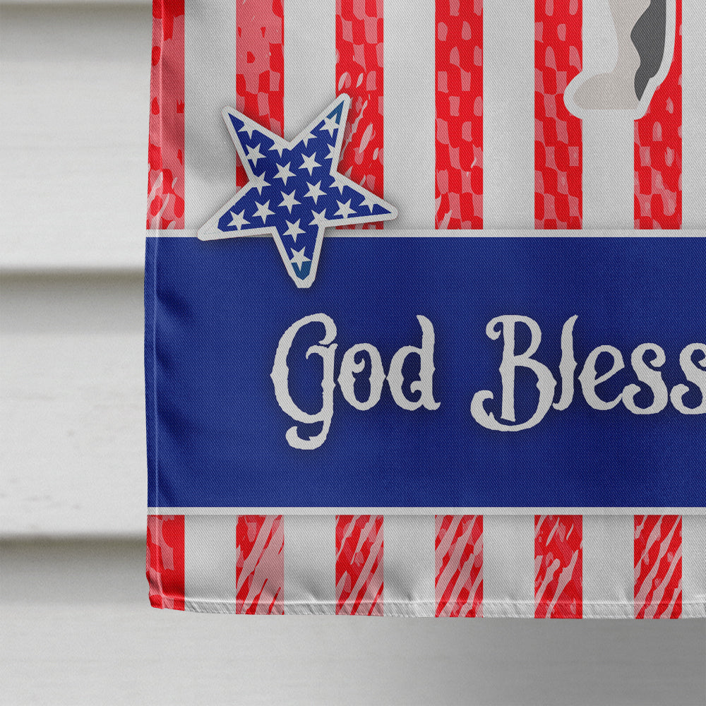 USA Patriotic French Bulldog House Flag 28x40 Porch Sleeve Pole Decorative Outside Yard Banner Artwork Wall Hanging, Polyester