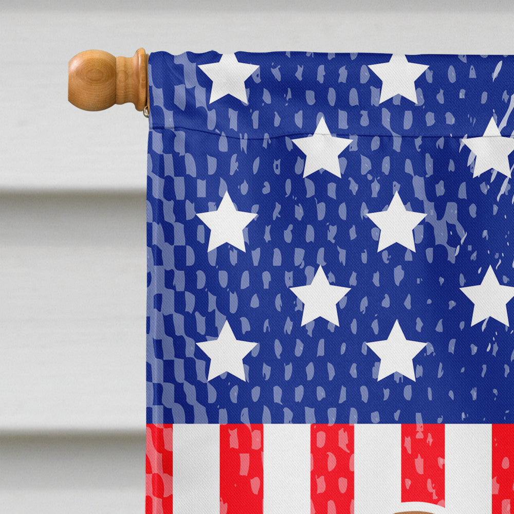 USA Patriotic Cavalier King Charles Spaniel House Flag 28x40 Porch Sleeve Pole Decorative Outside Yard Banner Artwork Wall Hanging, Polyester