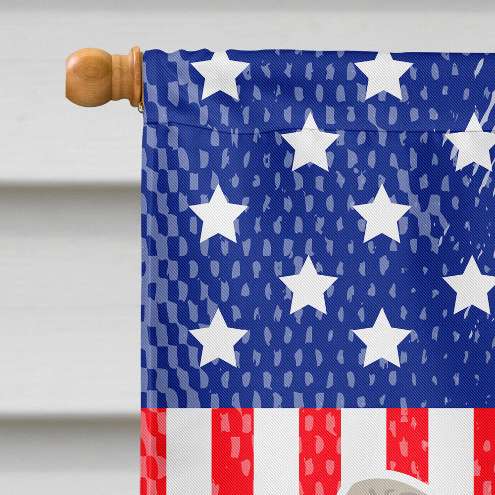 USA Patriotic English Mastiff House Flag 28x40 Porch Sleeve Pole Decorative Outside Yard Banner Artwork Wall Hanging, Polyester