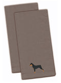 German Pinscher Gray Embroidered Towel Set of 2