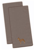 Australian Kelpie Dog Gray Embroidered Towel Set of 2