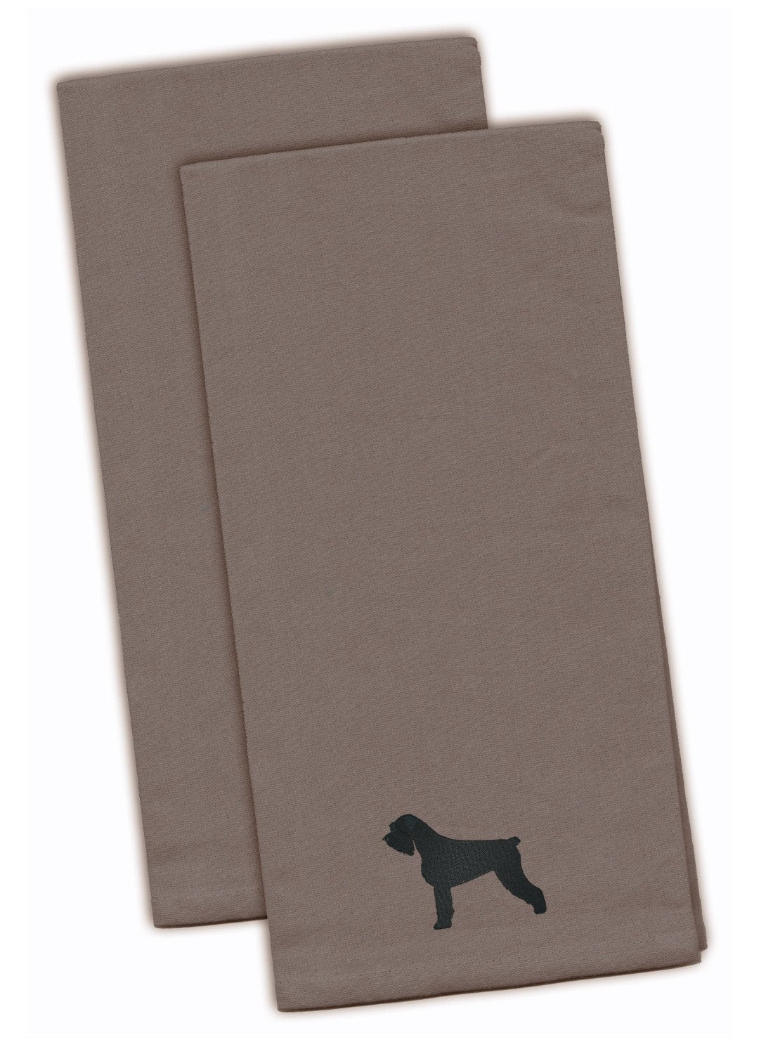 Giant Schnauzer Gray Embroidered Towel Set of 2
