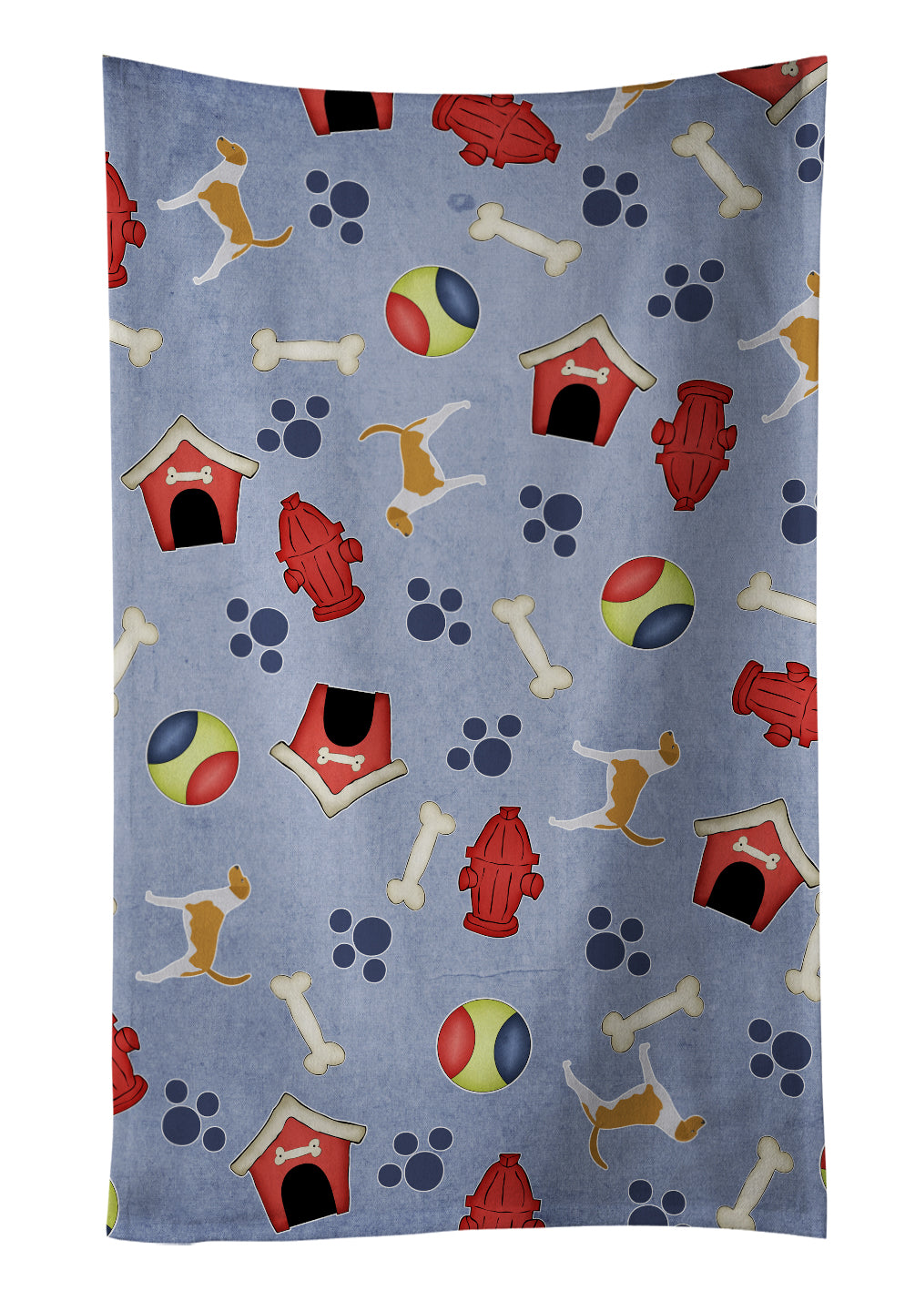 American Foxhound Dog House Collection Kitchen Towel Velour Plush Front and Cotton Loop Back Machine Washable