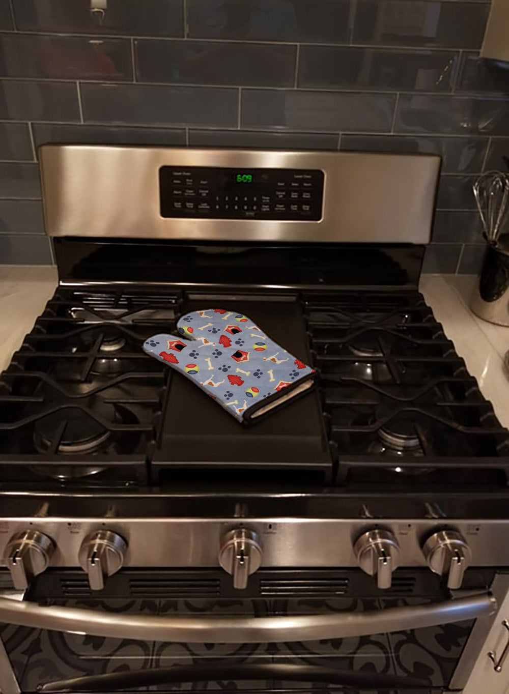 Greyhound Dog House Collection Oven Mitt Heat Resistant Thick Oven Mitt for Hot Pans and Oven, Kitchen Mitt Protect Hands, Cooking Baking Glove