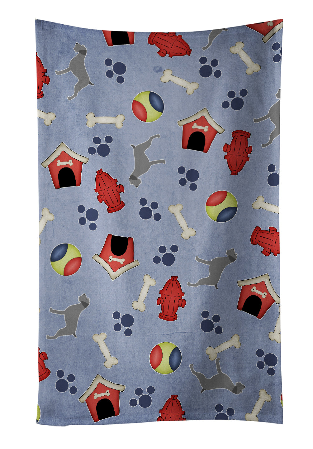 German Wirehaired Pointer Dog House Collection Kitchen Towel Velour Plush Front and Cotton Loop Back Machine Washable