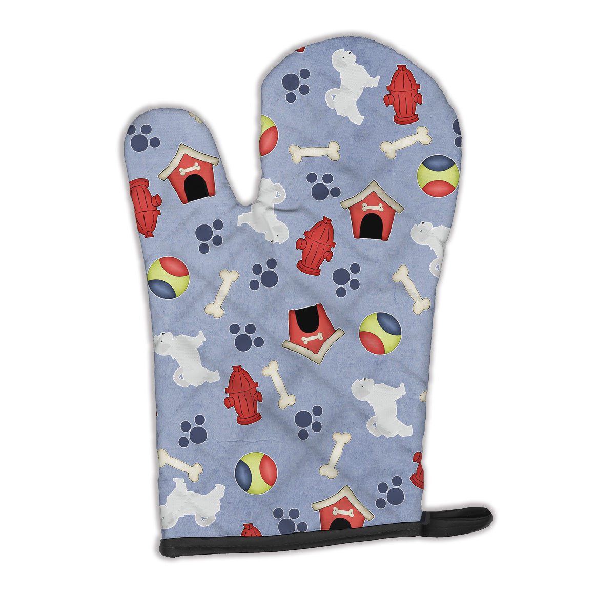 Maltese Dog House Collection Oven Mitt Heat Resistant Thick Oven Mitt for Hot Pans and Oven, Kitchen Mitt Protect Hands, Cooking Baking Glove