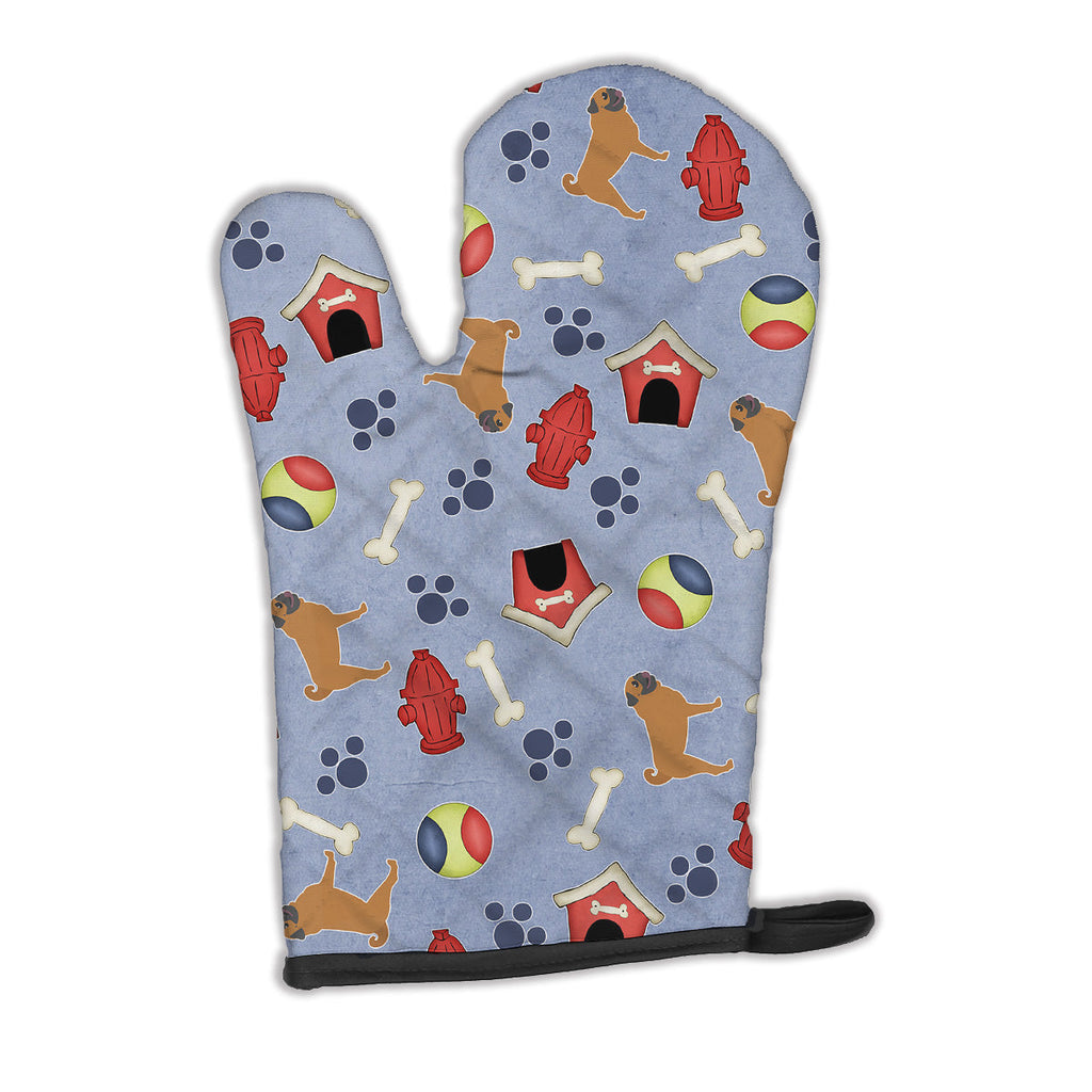 Pug Dog House Collection Oven Mitt Heat Resistant Thick Oven Mitt for Hot Pans and Oven, Kitchen Mitt Protect Hands, Cooking Baking Glove