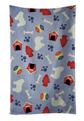 Komondor Dog House Collection Kitchen Towel Velour Plush Front and Cotton Loop Back Machine Washable