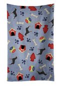 Rottweiler Dog House Collection Kitchen Towel Velour Plush Front and Cotton Loop Back Machine Washable