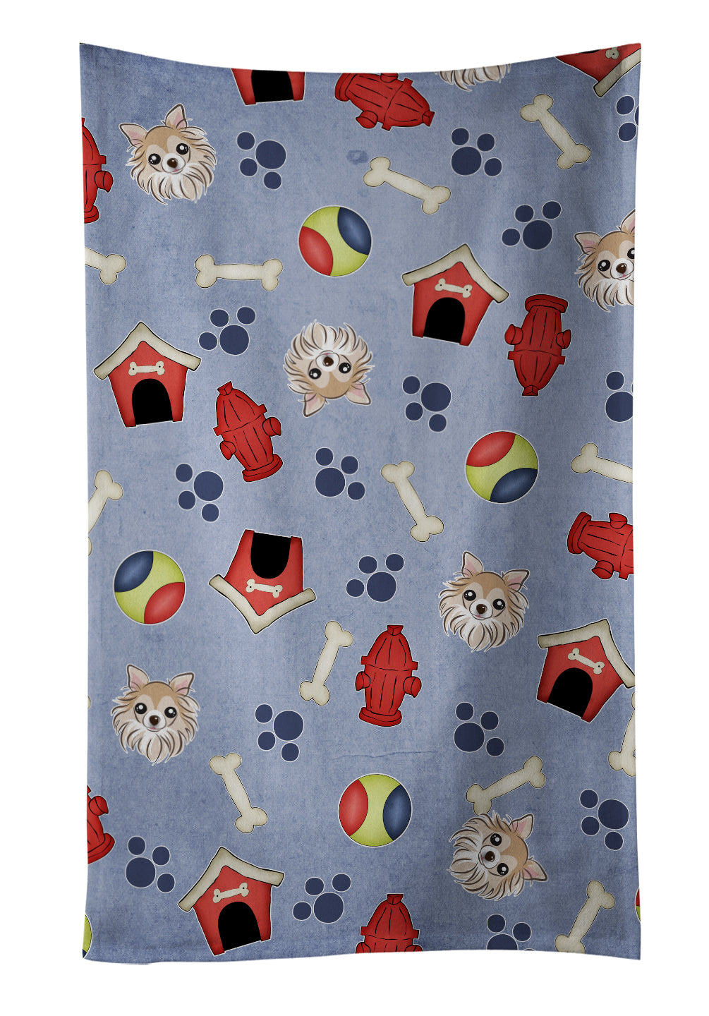 Dog House Collection Chihuahua Kitchen Towel Velour Plush Front and Cotton Loop Back Machine Washable