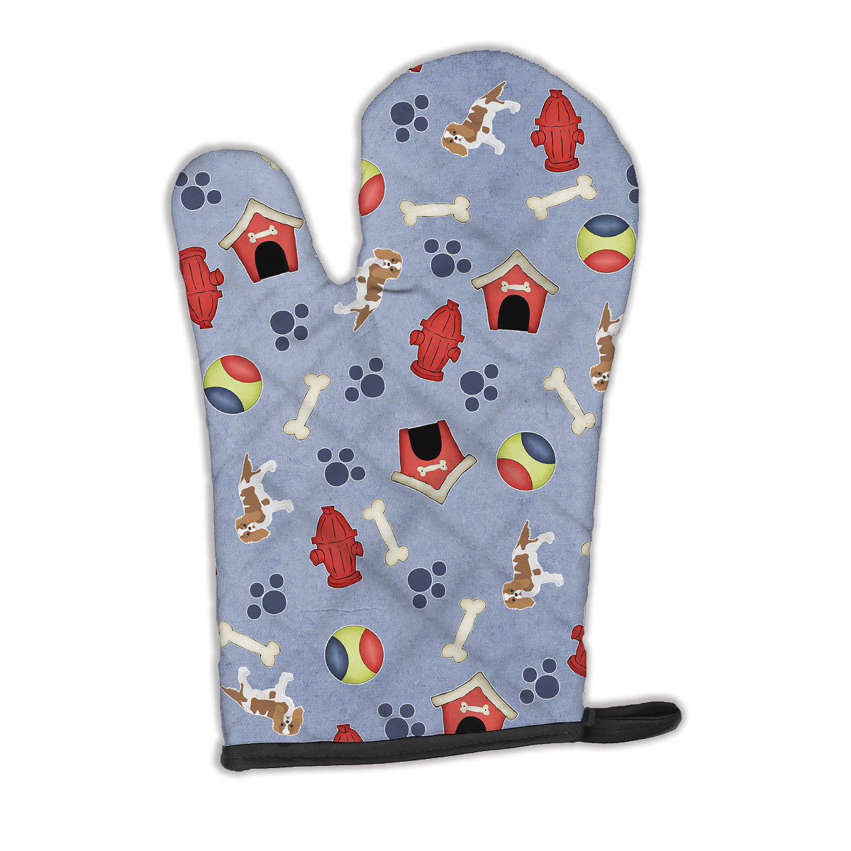 Dog House Collection Cavalier King Charles Spaniel Blenheim Oven Mitt Heat Resistant Thick Oven Mitt for Hot Pans and Oven, Kitchen Mitt Protect Hands, Cooking Baking Glove