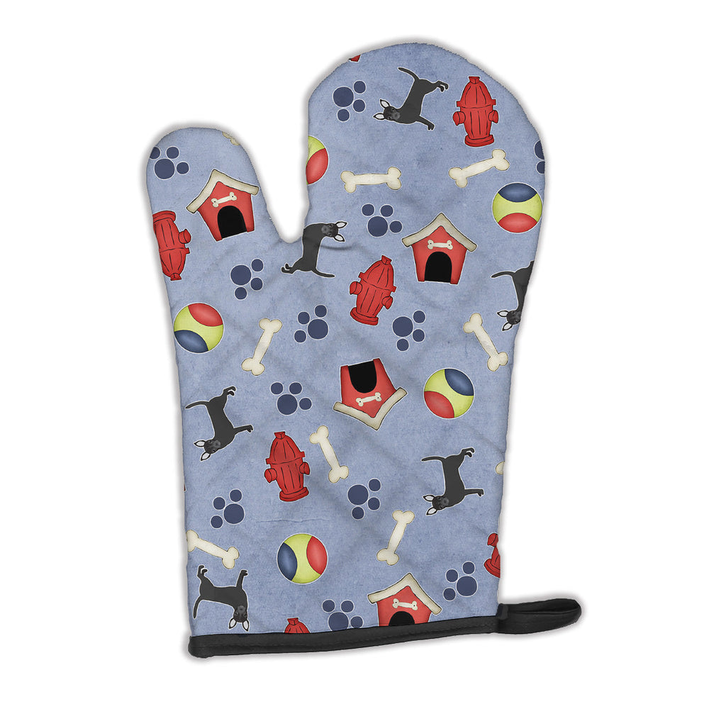 Dog House Collection Black Chihuahua Oven Mitt Heat Resistant Thick Oven Mitt for Hot Pans and Oven, Kitchen Mitt Protect Hands, Cooking Baking Glove