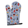 Dog House Collection Black Tan Dachshund Oven Mitt Heat Resistant Thick Oven Mitt for Hot Pans and Oven, Kitchen Mitt Protect Hands, Cooking Baking Glove