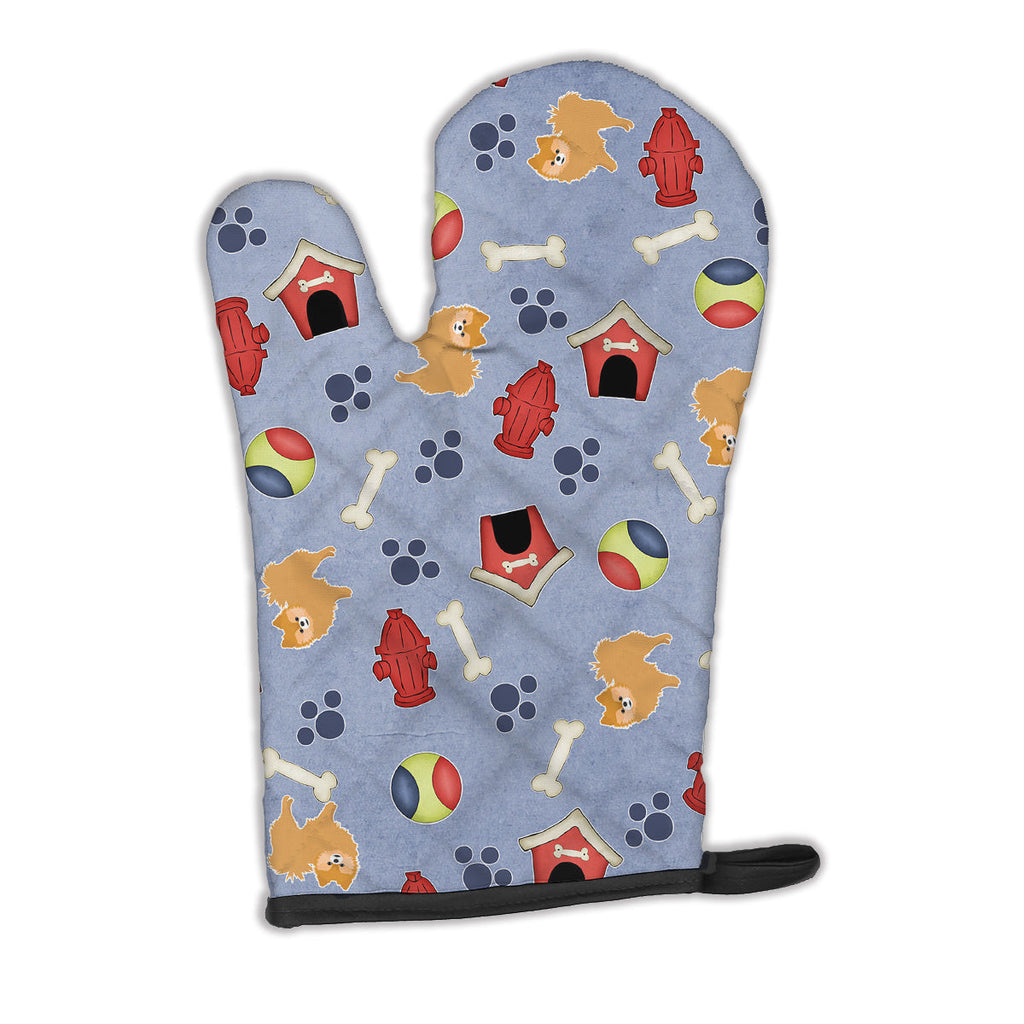 Dog House Collection Red Pomeranian Oven Mitt Heat Resistant Thick Oven Mitt for Hot Pans and Oven, Kitchen Mitt Protect Hands, Cooking Baking Glove