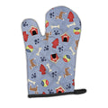 Dog House Collection Staffordshire Bull Terrier Oven Mitt Heat Resistant Thick Oven Mitt for Hot Pans and Oven, Kitchen Mitt Protect Hands, Cooking Baking Glove