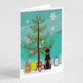 Merry Christmas Tree Manchester Terrier Greeting Cards Pack of 8 Blank Cards with Envelopes Whimsical A7 Size 5x7