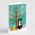 Merry Christmas Tree Entlebucher Greeting Cards Pack of 8 Blank Cards with Envelopes Whimsical A7 Size 5x7