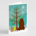 Merry Christmas Tree Caucasian Shepherd Dog Greeting Cards Pack of 8 Blank Cards with Envelopes Whimsical A7 Size 5x7