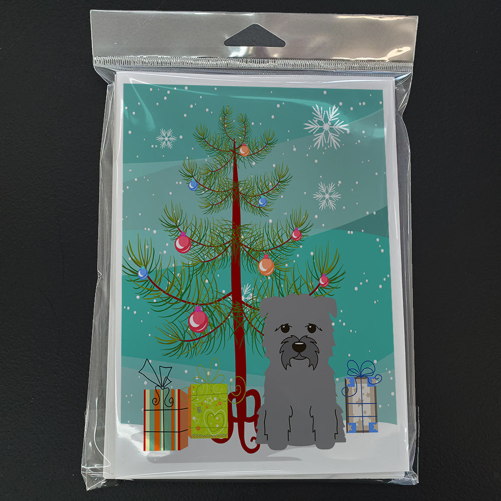 Merry Christmas Tree Glen of Imal Grey Greeting Cards Pack of 8 Blank Cards with Envelopes Whimsical A7 Size 5x7