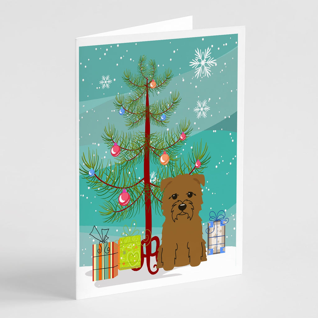 Merry Christmas Tree Glen of Imal Tan Greeting Cards Pack of 8 Blank Cards with Envelopes Whimsical A7 Size 5x7
