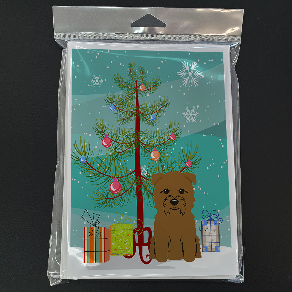 Merry Christmas Tree Glen of Imal Tan Greeting Cards Pack of 8 Blank Cards with Envelopes Whimsical A7 Size 5x7