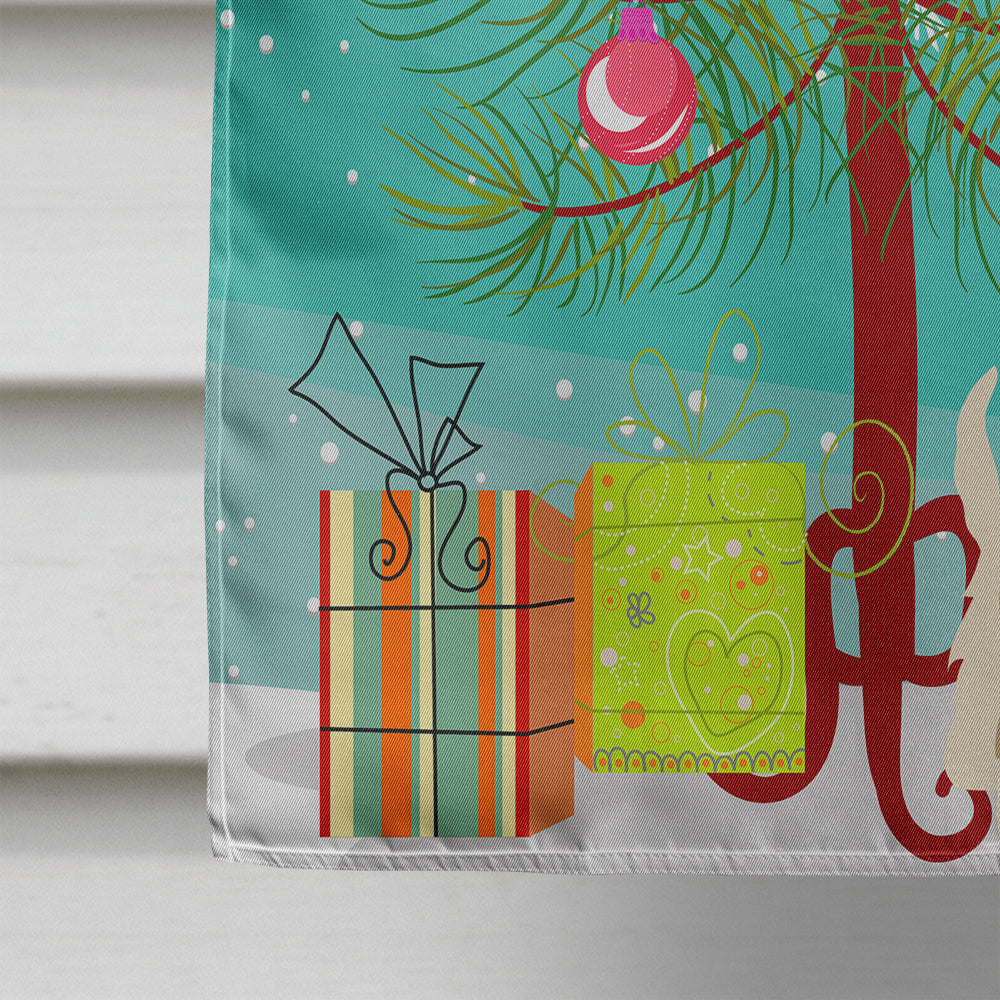 Merry Christmas Tree Soft Coated Wheaten Terrier House Flag 28x40 Porch Sleeve Pole Decorative Outside Yard Banner Artwork Wall Hanging, Polyester