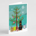 Merry Christmas Tree Beauce Shepherd Dog Greeting Cards Pack of 8 Blank Cards with Envelopes Whimsical A7 Size 5x7