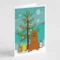 Merry Christmas Tree Cocker Spaniel Red Greeting Cards Pack of 8 Blank Cards with Envelopes Whimsical A7 Size 5x7