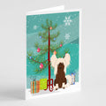 Merry Christmas Tree Chinese Crested Cream Greeting Cards Pack of 8 Blank Cards with Envelopes Whimsical A7 Size 5x7