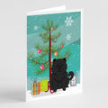 Merry Christmas Tree Chow Chow Black Greeting Cards Pack of 8 Blank Cards with Envelopes Whimsical A7 Size 5x7