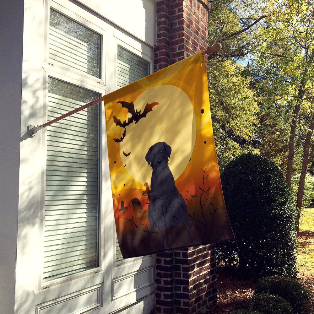 Halloween Giant Schnauzer House Flag 28x40 Porch Sleeve Pole Decorative Outside Yard Banner Artwork Wall Hanging, Polyester