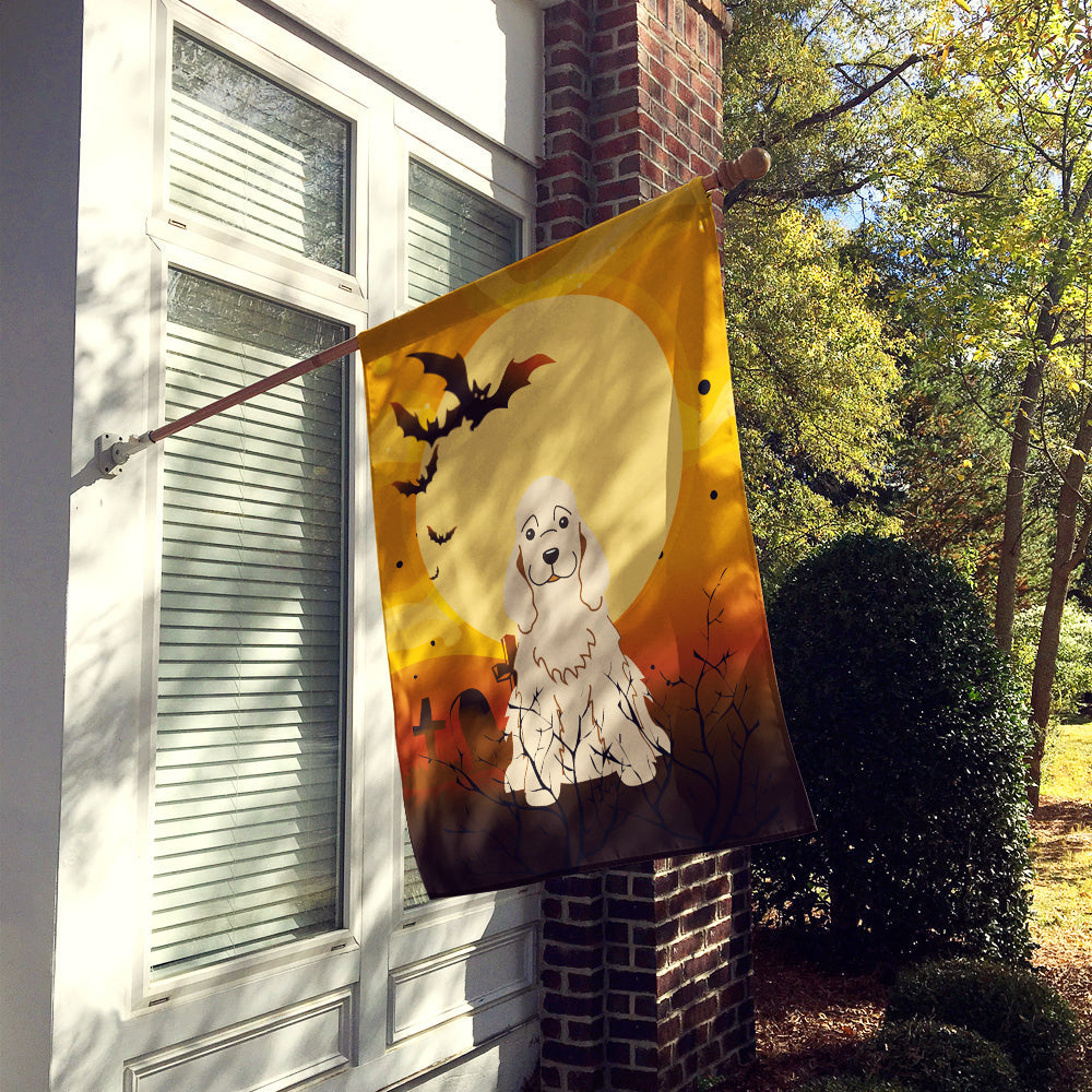 Halloween Cocker Spaniel Buff House Flag 28x40 Porch Sleeve Pole Decorative Outside Yard Banner Artwork Wall Hanging, Polyester