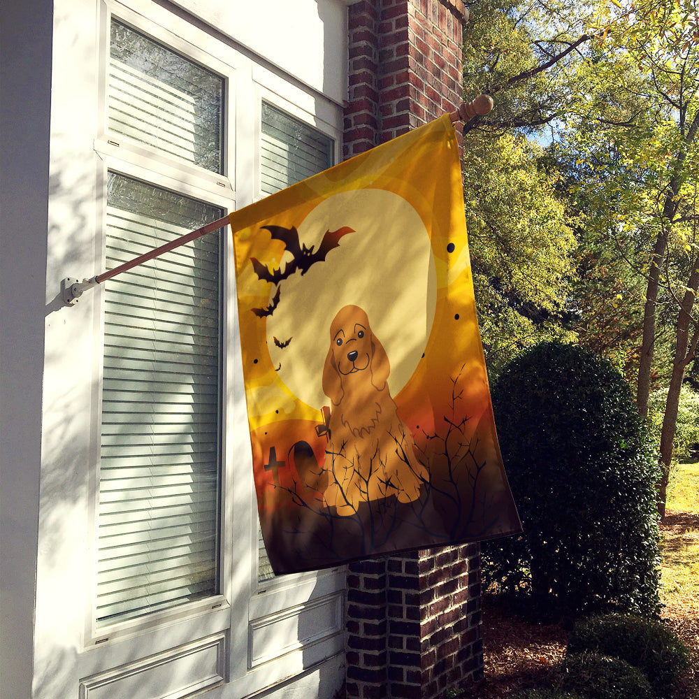 Halloween Cocker Spaniel Red House Flag 28x40 Porch Sleeve Pole Decorative Outside Yard Banner Artwork Wall Hanging, Polyester