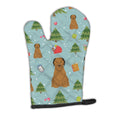 Christmas Briard Brown Oven Mitt Heat Resistant Thick Oven Mitt for Hot Pans and Oven, Kitchen Mitt Protect Hands, Cooking Baking Glove