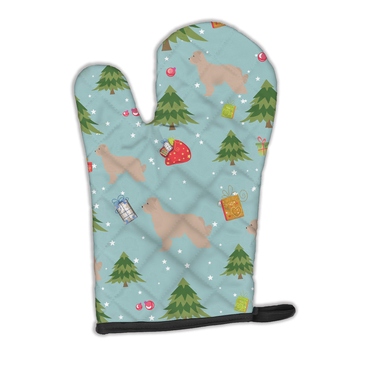 Christmas Pyrenean Shepherd Oven Mitt Heat Resistant Thick Oven Mitt for Hot Pans and Oven, Kitchen Mitt Protect Hands, Cooking Baking Glove