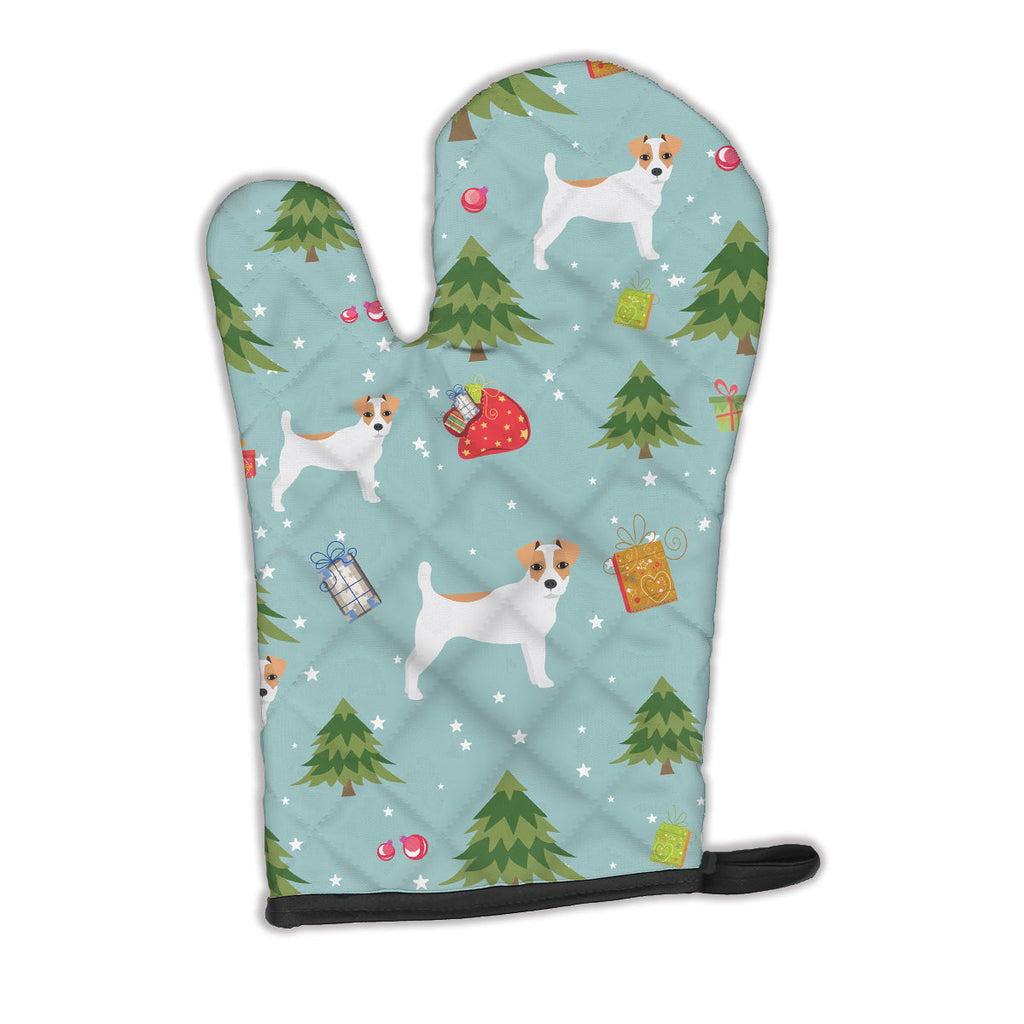 Christmas Jack Russell Terrier Oven Mitt Heat Resistant Thick Oven Mitt for Hot Pans and Oven, Kitchen Mitt Protect Hands, Cooking Baking Glove