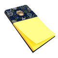 Blue Flowers Chocolate Brown Shih Tzu Watercolor Sticky Note Holder Refillable Dispenser Desk Accessory 3x3 Pad Gift