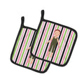Dancer Bikatard Flexed Hands Pot Holder Set of 2 Heat Resistant Quilted Hot Pads 7.5 x 7.5 Inch, Insulated Kitchen Trivets for Cooking & Baking