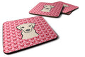 Yellow Labrador Foam Coasters Set of 4 Cup Coasters for Indoor Outdoor, Tabletop Protection, Anti Slip, Mouse pad Material