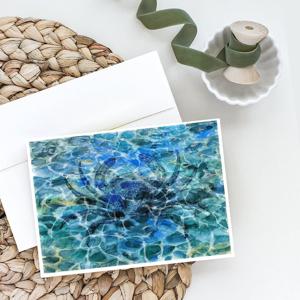Crab Under water Greeting Cards Pack of 8 Blank Cards with Envelopes Whimsical A7 Size 5x7