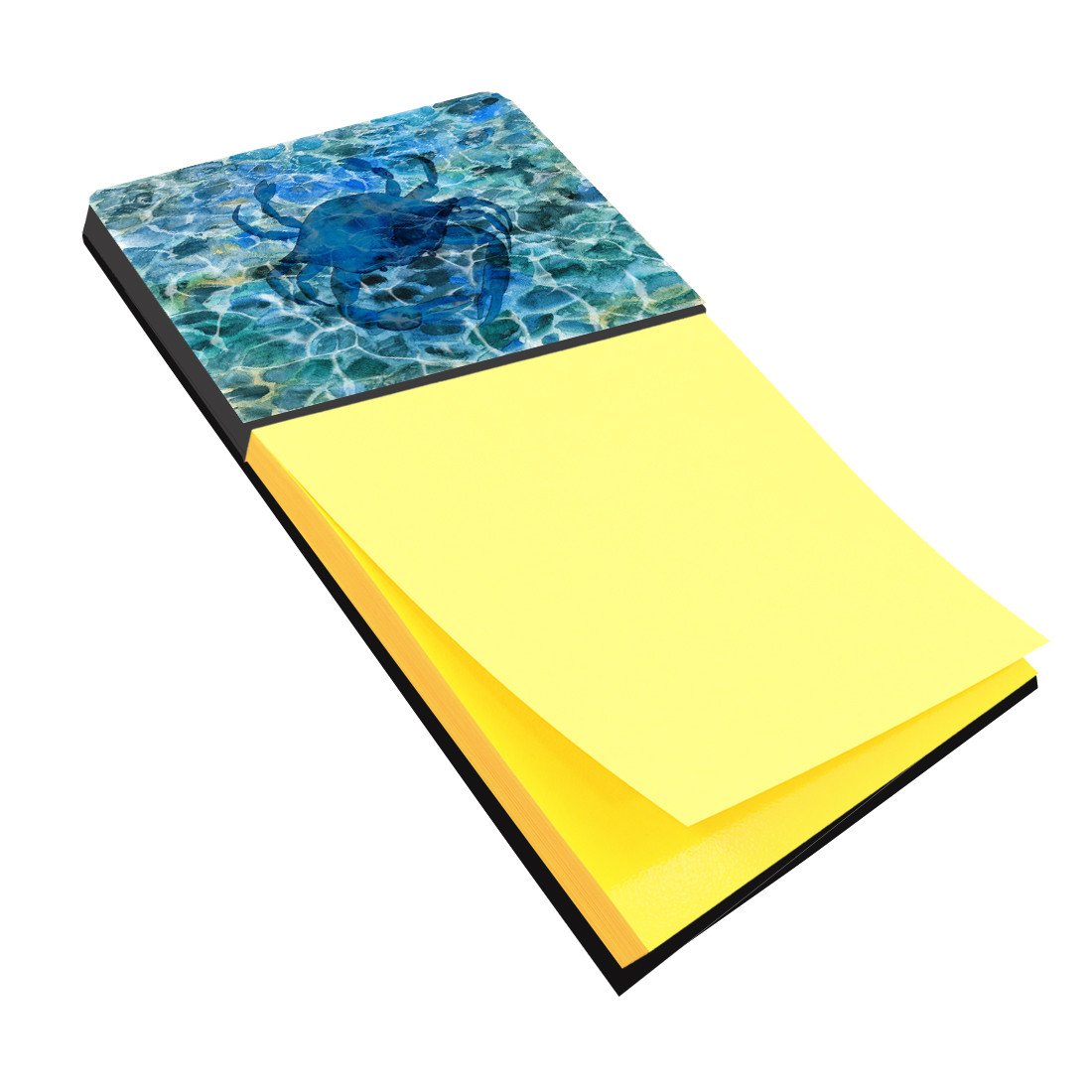 Blue Crab Under Water Watercolor Sticky Note Holder Refillable Dispenser Desk Accessory 3x3 Pad Gift