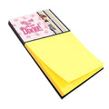 Ballet Dance Stripes Brunette Watercolor Sticky Note Holder Refillable Dispenser Desk Accessory 3x3 Pad Gift