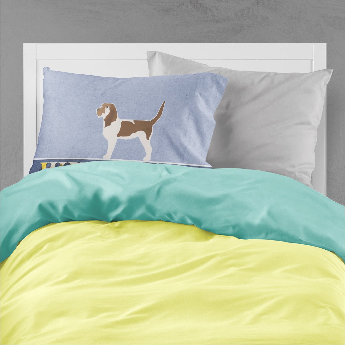 Grand Basset Griffon Vendeen Welcome Standard Pillowcase Lightweight Super Soft Easy Care Decorative Artwork Pillowcase, Standard