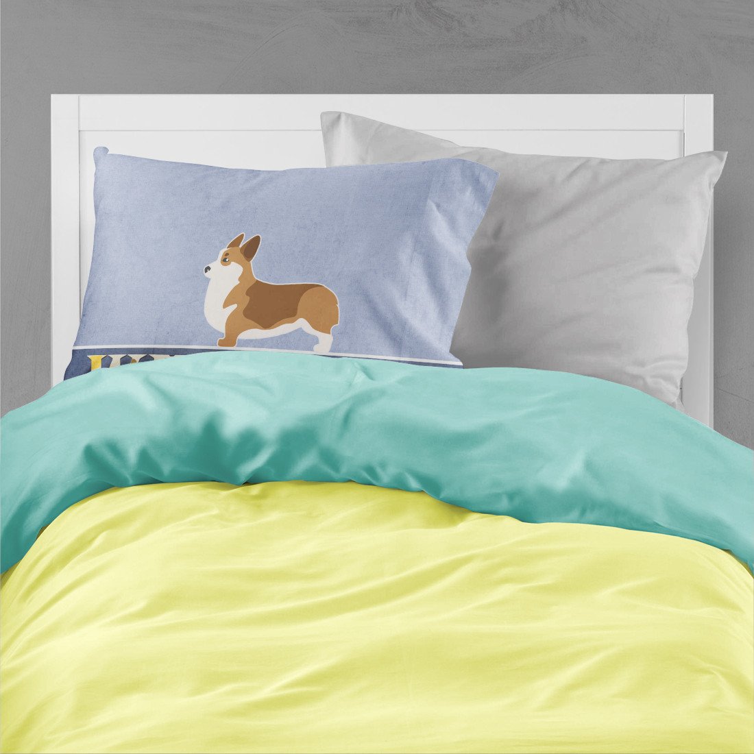 Corgi Welcome Standard Pillowcase Lightweight Super Soft Easy Care Decorative Artwork Pillowcase, Standard