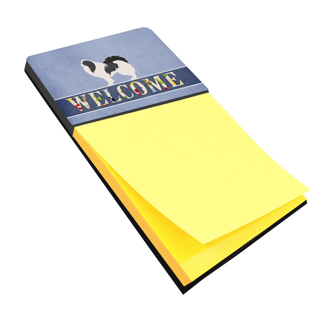 Japanese Chin Welcome Watercolor Sticky Note Holder Refillable Dispenser Desk Accessory 3x3 Pad Gift