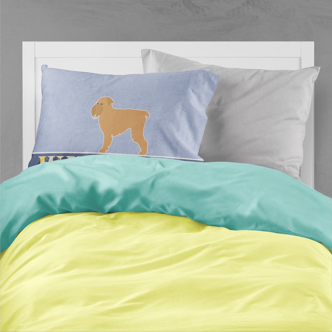 Brussels Griffon Welcome Standard Pillowcase Lightweight Super Soft Easy Care Decorative Artwork Pillowcase, Standard