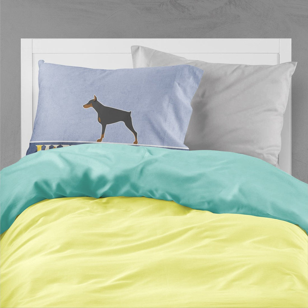 Doberman Pinscher Welcome Standard Pillowcase Lightweight Super Soft Easy Care Decorative Artwork Pillowcase, Standard