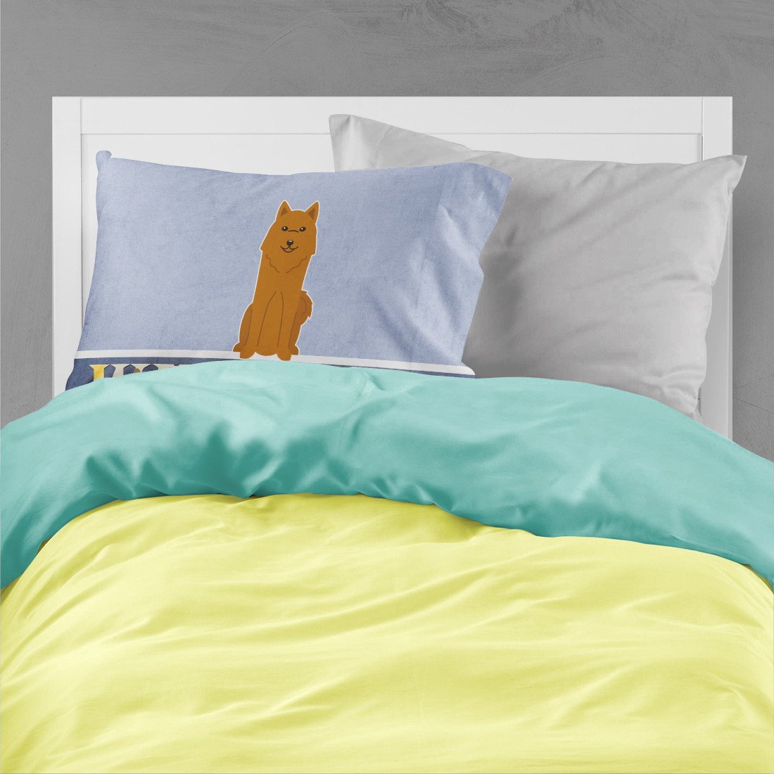 Karelian Bear Dog Welcome Standard Pillowcase Lightweight Super Soft Easy Care Decorative Artwork Pillowcase, Standard